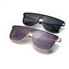 Slingshot Trend Fashion Ins Personality Ultra-light Ultra-thin Black Metal Frame Black Frame Polarized Lens Sunglasses
